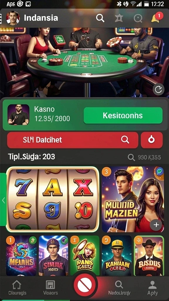 Tampilan menu utama yang menarik.