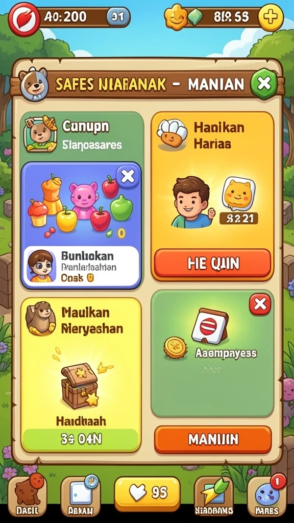 Karakter yang unik dan desain yang memikat.