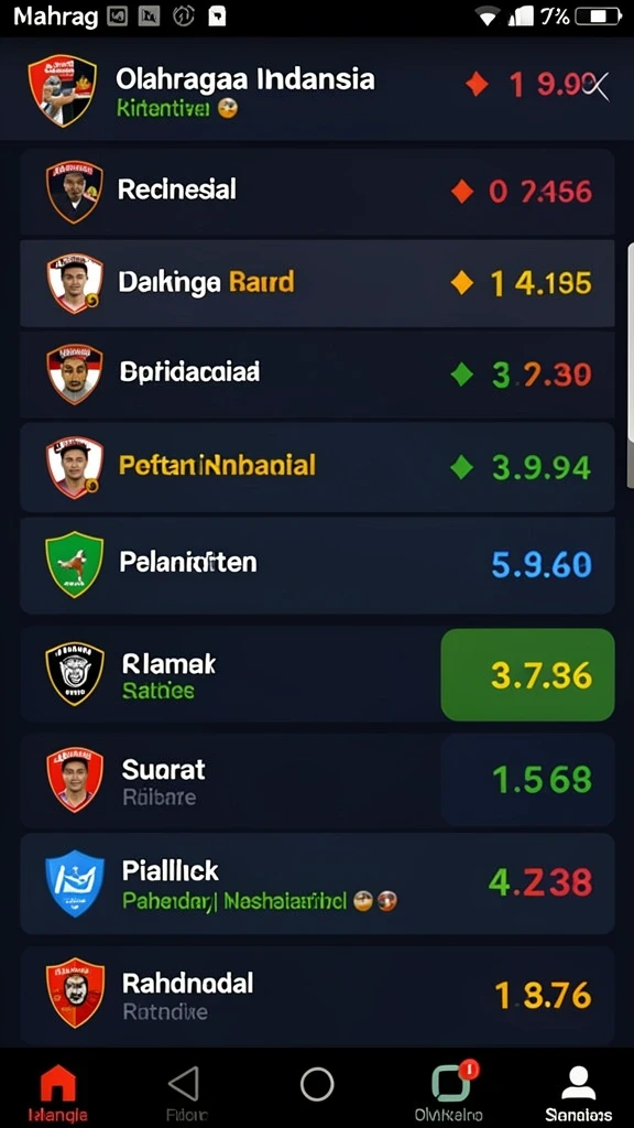 Tampilan layar pertandingan yang seru dan interaktif.