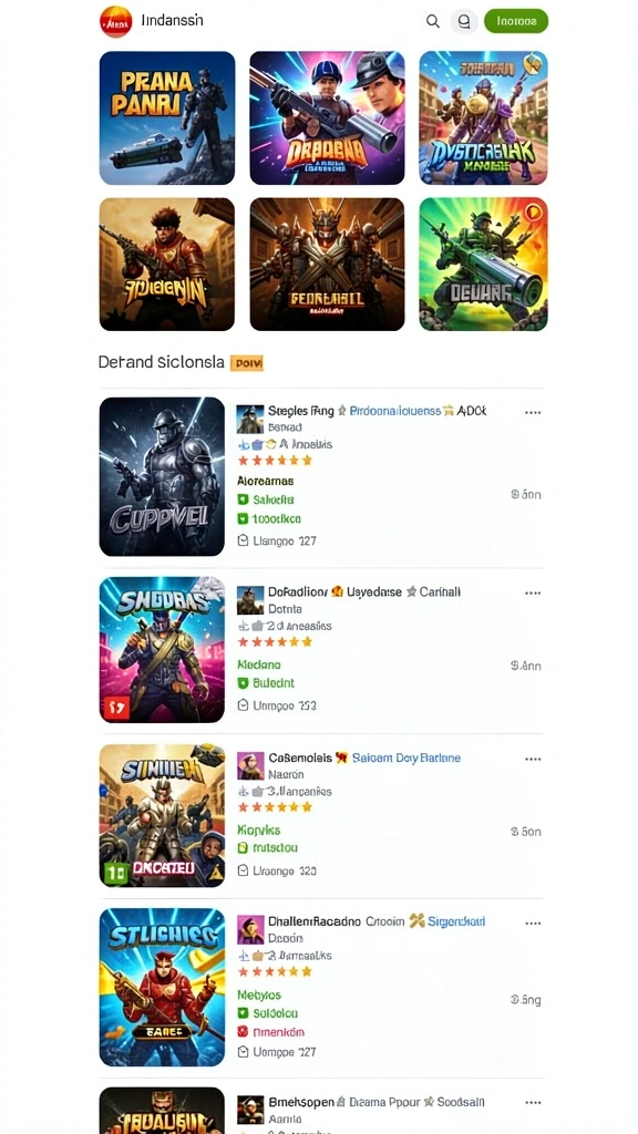 Screenshot menampilkan tampilan awal permainan yang menarik.