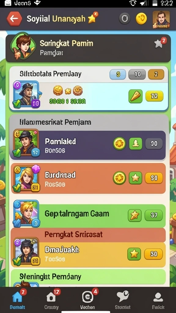 Tangkapan layar menampilkan fitur leaderboard untuk berkompetisi.