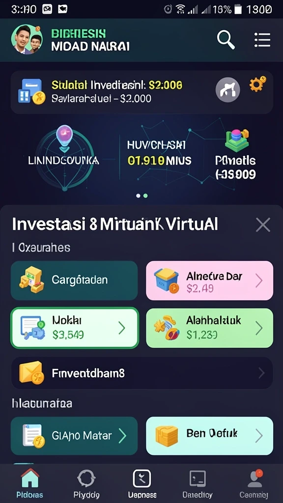 Tampilan awal yang menarik dan mudah dinavigasi.