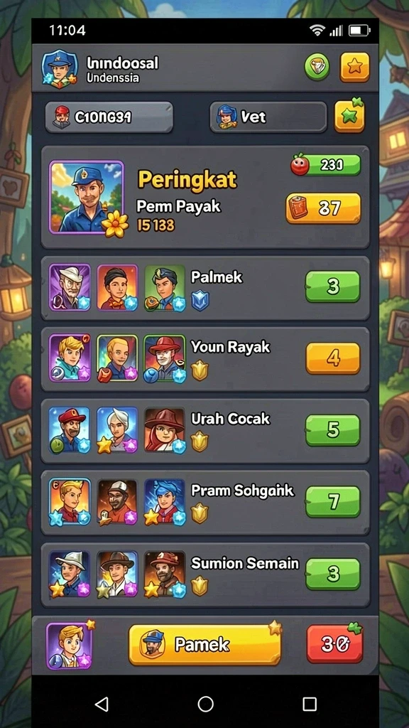 Beragam karakter dengan desain yang unik.